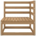 Muebles de jardín 6 piezas marrón miel madera maciza de pino