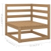 Muebles de jardín 6 piezas marrón miel madera maciza de pino