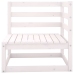 Set de salón de jardín de 6 piezas blanco madera maciza de pino