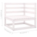 Set de salón de jardín de 6 piezas blanco madera maciza de pino