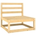 Juego de muebles de jardín 8 piezas madera maciza de pino