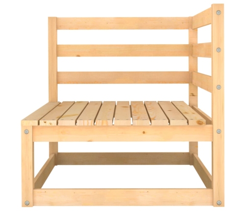 Juego de muebles de jardín 8 piezas madera maciza de pino