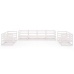 Set de salón de jardín de 8 piezas blanco madera maciza de pino