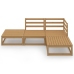 Muebles de jardín 4 piezas marrón miel madera maciza de pino