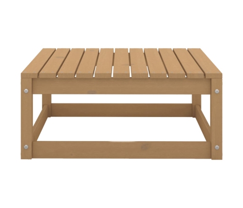 Muebles de jardín 5 piezas marrón miel madera maciza de pino