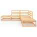 Juego de muebles de jardín 5 piezas madera maciza de pino