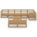 Muebles de jardín 9 piezas marrón miel madera maciza de pino