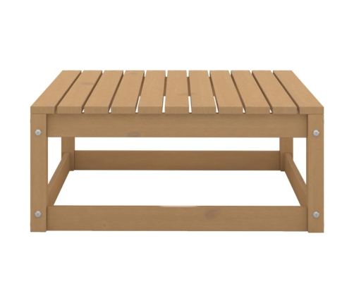 Muebles de jardín 9 piezas marrón miel madera maciza de pino