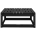 Juego de muebles de jardín 9 piezas negro madera maciza de pino