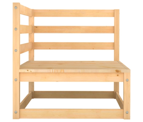 Juego de muebles de jardín 9 piezas madera maciza de pino