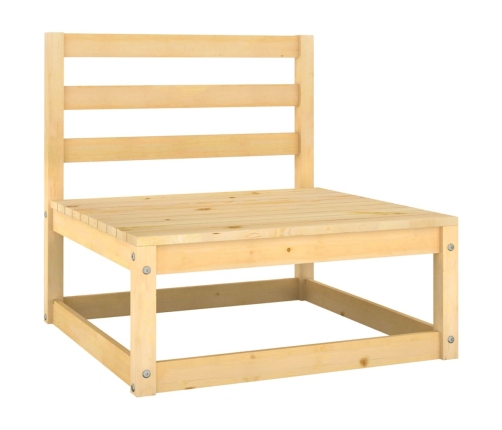 Juego de muebles de jardín 9 piezas madera maciza de pino