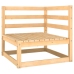 Juego de muebles de jardín 5 piezas madera maciza de pino