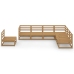 Muebles de jardín 7 piezas marrón miel madera maciza de pino