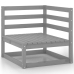 Muebles de jardín 10 piezas gris madera de pino maciza
