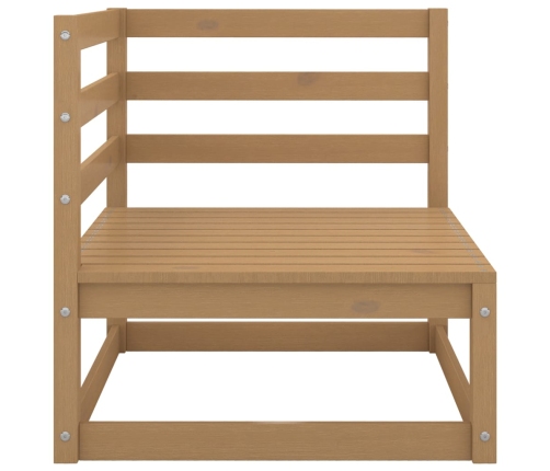 Muebles de jardín 8 piezas marrón miel madera maciza de pino