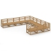Juego de muebles de jardín 11 piezas madera maciza de pino