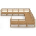 Juego de muebles de jardín 11 piezas madera maciza de pino