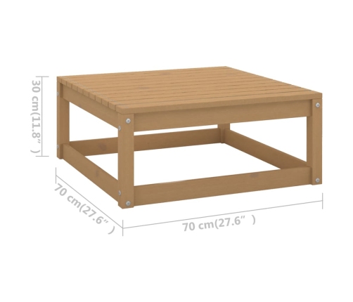 Juego de muebles de jardín 12 piezas madera maciza de pino