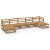 Juego de muebles de jardín 7 piezas madera maciza de pino
