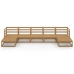 Juego de muebles de jardín 7 piezas madera maciza de pino