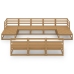 Juego de muebles de jardín 10 piezas madera maciza de pino