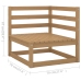Juego de muebles de jardín 10 piezas madera maciza de pino