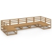 Juego de muebles de jardín 7 piezas madera maciza de pino