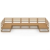 Juego de muebles de jardín 7 piezas madera maciza de pino