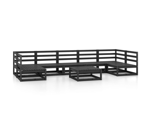 Juego de muebles de jardín 8 piezas madera maciza de pino