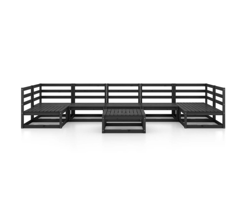 Juego de muebles de jardín 8 piezas madera maciza de pino
