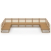 Juego de muebles de jardín 10 piezas madera maciza de pino