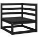 Juego de muebles de jardín 11 piezas madera maciza de pino