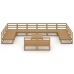 Juego de muebles de jardín 13 piezas madera maciza de pino