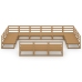 Juego de muebles de jardín 13 piezas madera maciza de pino