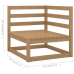 Juego de muebles de jardín 13 piezas madera maciza de pino