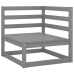 Juego de muebles de jardín 12 piezas madera maciza de pino