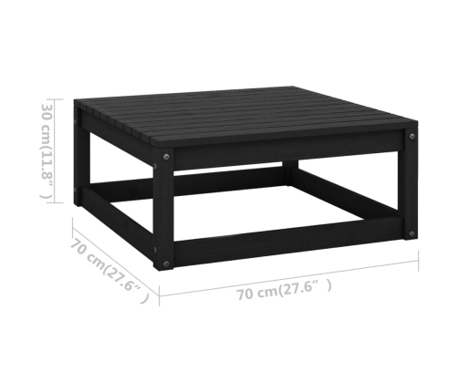 Juego de muebles de jardín 13 piezas madera maciza de pino