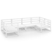 Juego de muebles de jardín 6 piezas madera maciza de pino