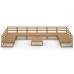 Juego de muebles de jardín 11 piezas madera maciza de pino