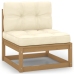 Muebles de jardín 13 piezas con cojines madera de pino maciza