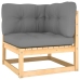 Juego de muebles de jardín 9 pzas y cojines madera pino maciza