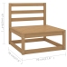 Muebles de jardín 7 piezas con cojines de madera de pino maciza