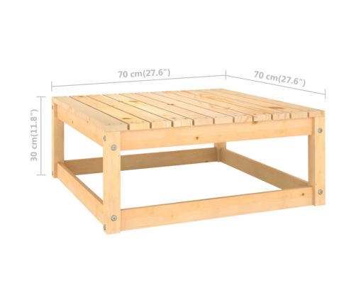 Muebles de jardín 6 piezas con cojines de madera de pino maciza