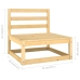 Muebles de jardín 6 piezas con cojines de madera de pino maciza