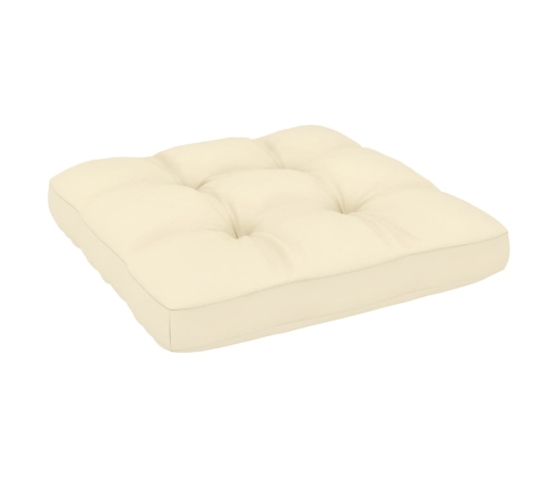 Muebles de jardín 8 piezas con cojines de madera de pino maciza