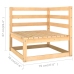 Muebles de jardín 4 piezas con cojines de madera de pino maciza