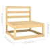 Muebles de jardín 7 piezas con cojines de madera de pino maciza