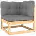 Juego de muebles de jardín 5 pzas y cojines madera pino maciza