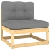 Juego de muebles de jardín 5 pzas y cojines madera pino maciza