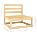Juego de muebles de jardín 5 pzas y cojines madera pino maciza